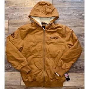 NWT Men's Baltimore Ravens G-III Sports Build Up Full-Zip Jacket - S - Khaki